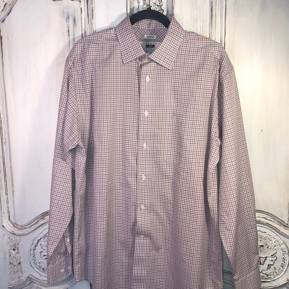 Men’s Joseph Abboud  Plaid Button Down Long Sleeve Dress Shirt Size 16 34/35 - Picture 1 of 9